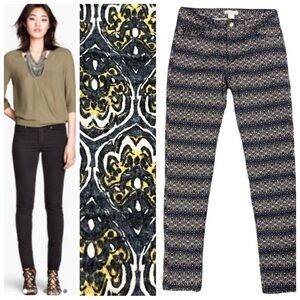 H&M Geometric Printed Textured Skinny Pants